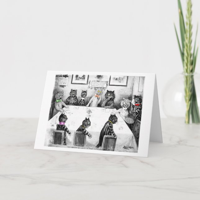 Festiva Tarjeta de catástrofe para Navidades gatos de Loui (Anverso)