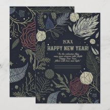 Tarjeta de celebración de año nuevo