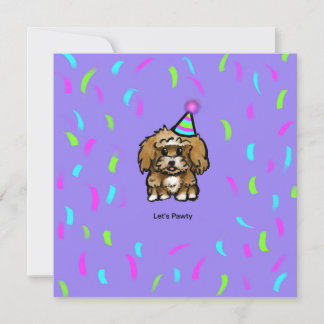 Festiva Tarjeta de celebración de Maltipoo
