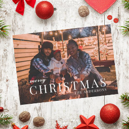 Festiva tarjeta de celebración familiar de vacaciones para