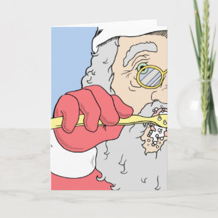 Festiva Tarjeta de cepillado del día de fiesta de Santa