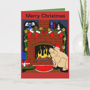 Festiva Tarjeta de cerdo para navidades