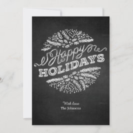 Festiva Tarjeta de Chalkboard manuscrita Felices Fiestas 5