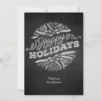Festiva Tarjeta de Chalkboard manuscrita Felices Fiestas 5