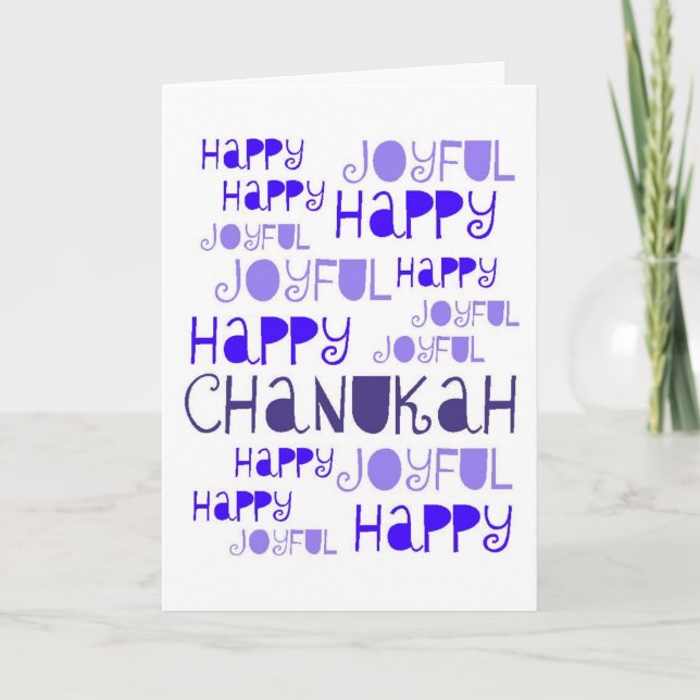 Festiva Tarjeta de Chanukah (Anverso)