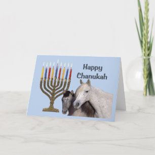 Festiva Tarjeta de Chanukah de los compinches del caballo