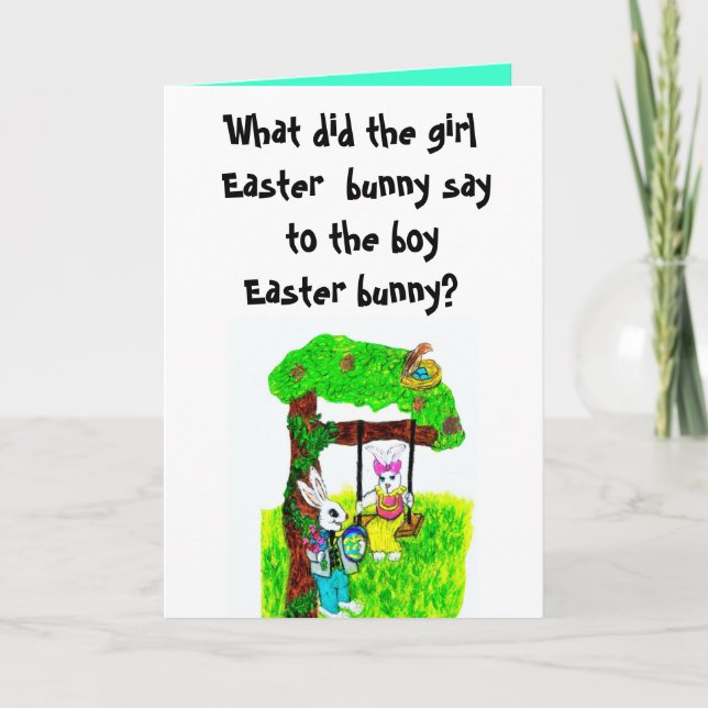 Festiva Tarjeta de CHISTE EASTER BUNNY (Anverso)