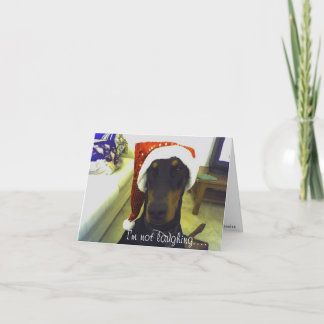 Festiva Tarjeta de Christmast del Doberman