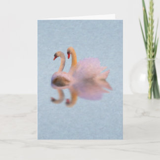 Festiva Tarjeta de cisne anti-San Valentín con poema (Cant