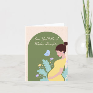 Festiva Tarjeta de cita de embarazo hermoso para mamá
