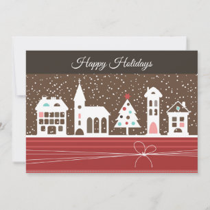 Festiva Tarjeta de ciudad para navidades