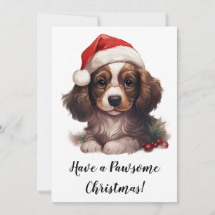 Festiva Tarjeta de Cocker Spaniel Festivo Regocijo