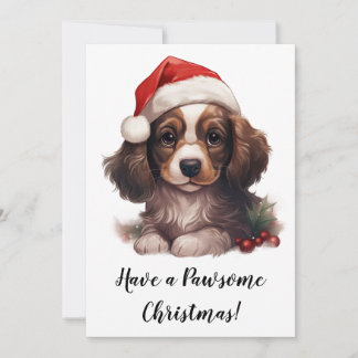 Festiva Tarjeta de Cocker Spaniel Festivo Regocijo