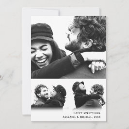 Festiva Tarjeta de Collage de fotos de vacaciones Minimali