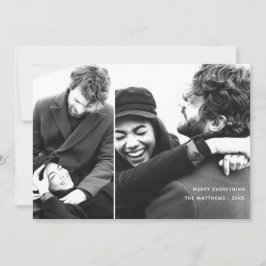 Festiva Tarjeta de Collage de fotos de vacaciones Minimali