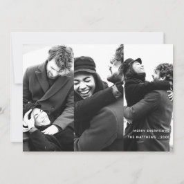 Festiva Tarjeta de Collage de fotos de vacaciones Minimali