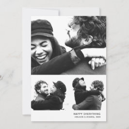 Festiva Tarjeta de Collage de fotos de vacaciones simple y