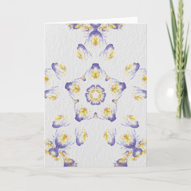 Festiva Tarjeta de color de agua Pansy (Anverso)