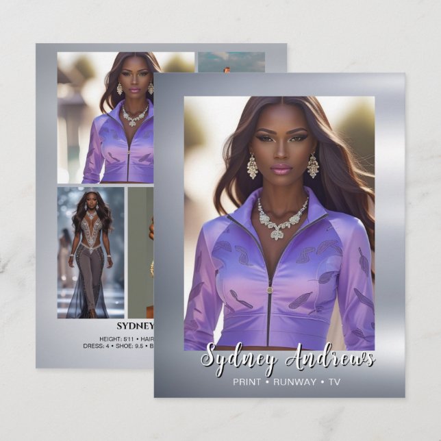 Festiva Tarjeta de Competición de Modelo Estrellas Brillan (Anverso / Reverso)