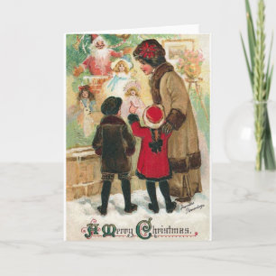 Festiva Tarjeta de compra de ventana de Navidades victoria