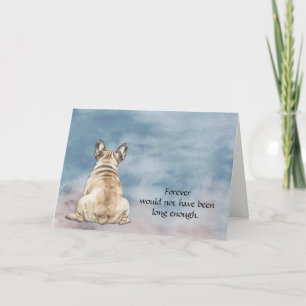 Festiva Tarjeta de condolencias para Bulldog Francés beige