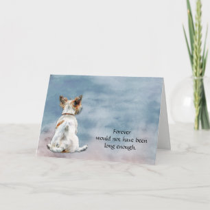 Festiva Tarjeta de condolencias para perro Terrier de trig