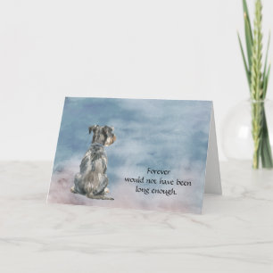 Festiva Tarjeta de condolencias para perro Terrier Schnauz