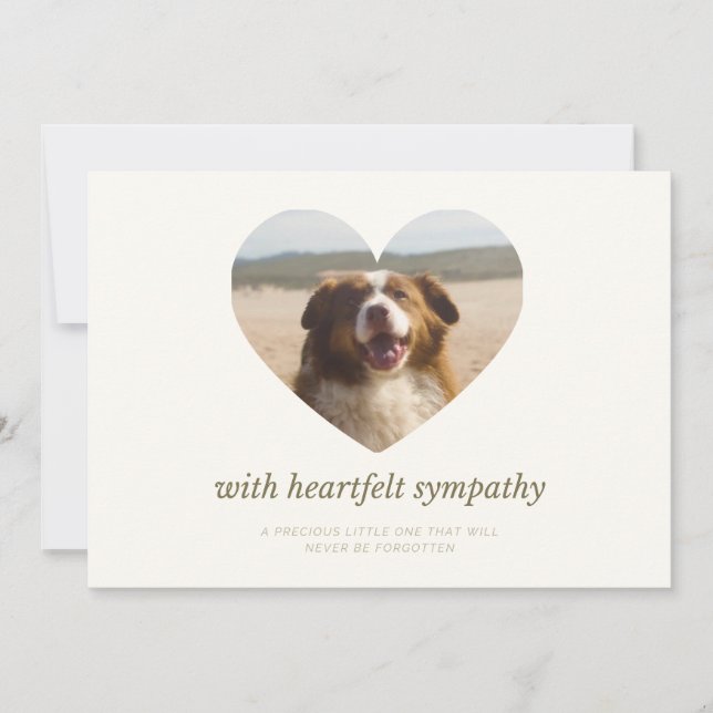 Festiva Tarjeta de condolencias personalizable para perros (Anverso)