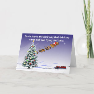Festiva Tarjeta de conducción de Santa Claus
