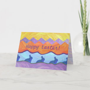 Festiva Tarjeta de conejito decorativo de Pascua