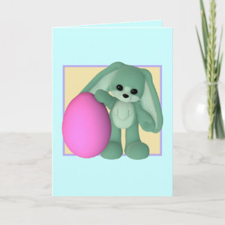 Festiva Tarjeta de conejo de huevo de Pascua