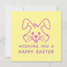 Tarjeta de conejo de Pascua feliz