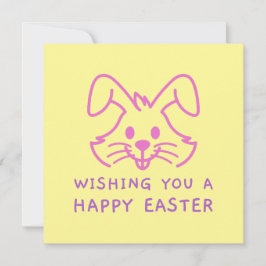 Festiva Tarjeta de conejo de Pascua feliz