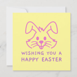 Festiva Tarjeta de conejo de Pascua feliz