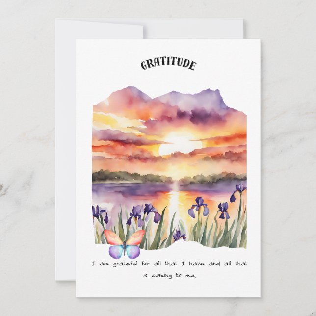 Festiva Tarjeta de confirmación Gratitude Positive (Anverso)