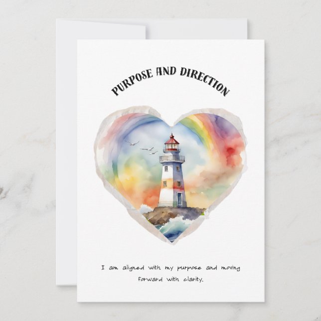 Festiva Tarjeta de confirmación positiva de propósito y di (Anverso)