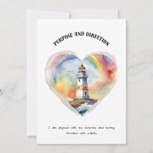 Festiva Tarjeta de confirmación positiva de propósito y di