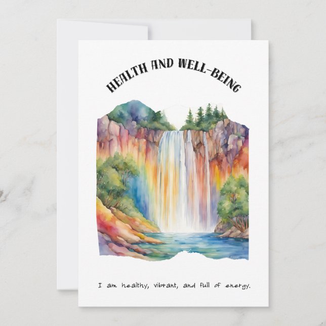 Festiva Tarjeta de confirmación positiva de salud y bienes (Anverso)