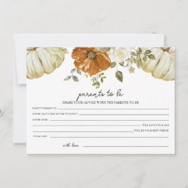 Festiva Tarjeta de consejo de Baby Shower para padres de c