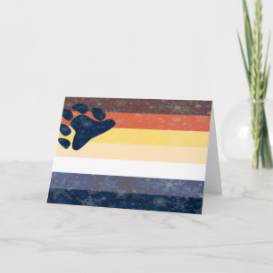 Festiva Tarjeta de copo de nieve con orgullo de oso