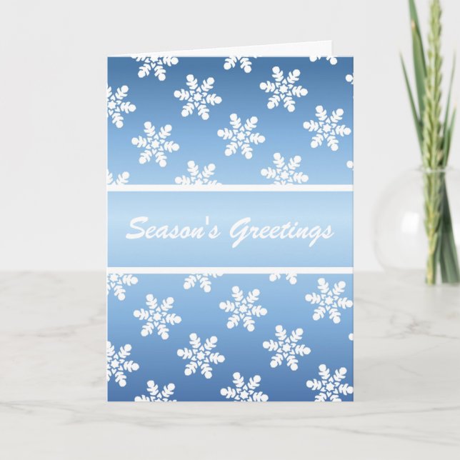 Festiva Tarjeta de copo de nieve personalizable (Anverso)