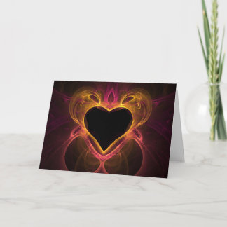 Festiva Tarjeta de Corazón de Incendios