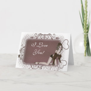 Festiva Tarjeta de corazón elfo diseño - Tarjeta de felici