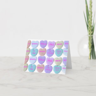 Festiva Tarjeta de Corazones de Conversación