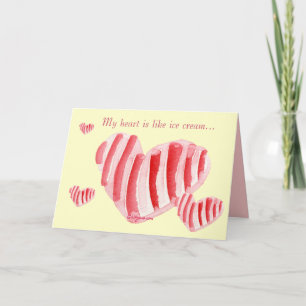 Festiva Tarjeta de Corazones de San Valentín helado