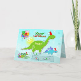 Festiva Tarjeta de corte y baloncesto 3D de los dinosaurio