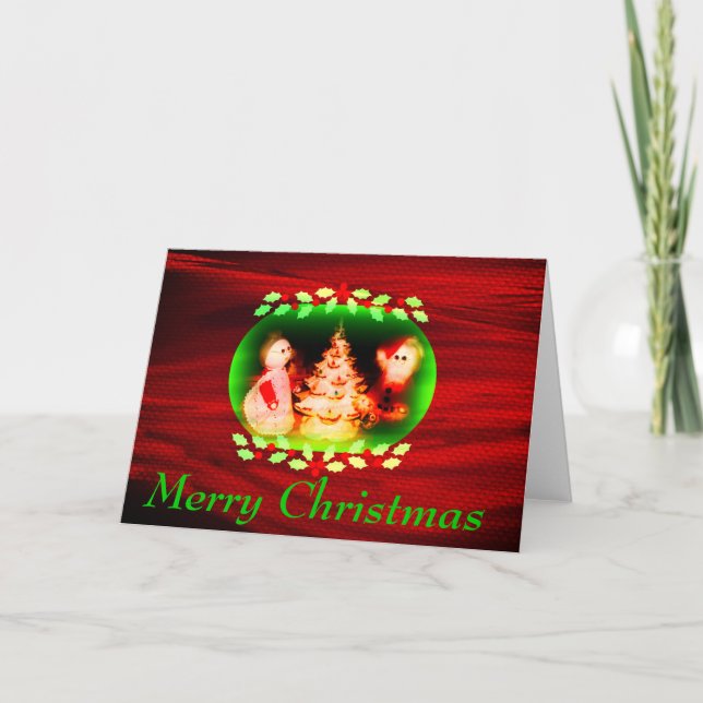 Festiva Tarjeta de cosecha navideña de merry (Anverso)