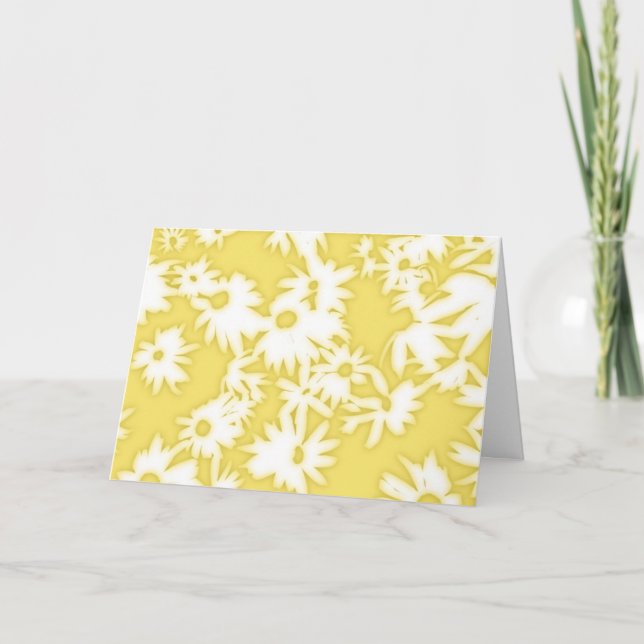 Festiva Tarjeta de cumpleaños amarilla Color Me Daisies (Anverso)