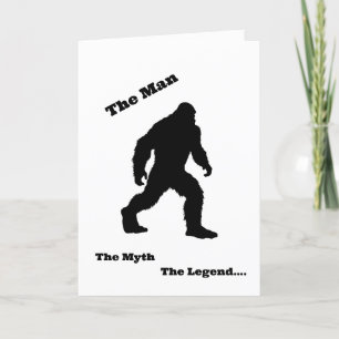 Festiva Tarjeta de cumpleaños Bigfoot Sasquatch - Existe