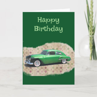 Festiva Tarjeta de cumpleaños Classic Car Hot Rod para chi